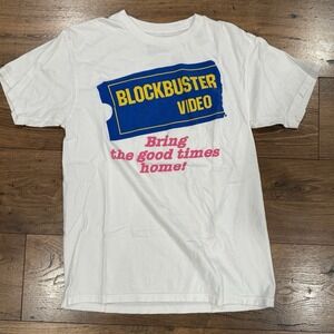 Blockbuster Vtg Blockbuster Torn Ticket Logo Tee T Shirt Sz M Bring Good Times